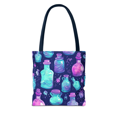 Magical Potion Tote Bag, Boho Style Bag, Colorful Canvas Shopper, Witchy Gift, Eco-Friendly Tote for Everyday Use