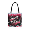 Sweet But Twisted Christmas Tote Bag | Festive Holiday Gift & Shopping Bag