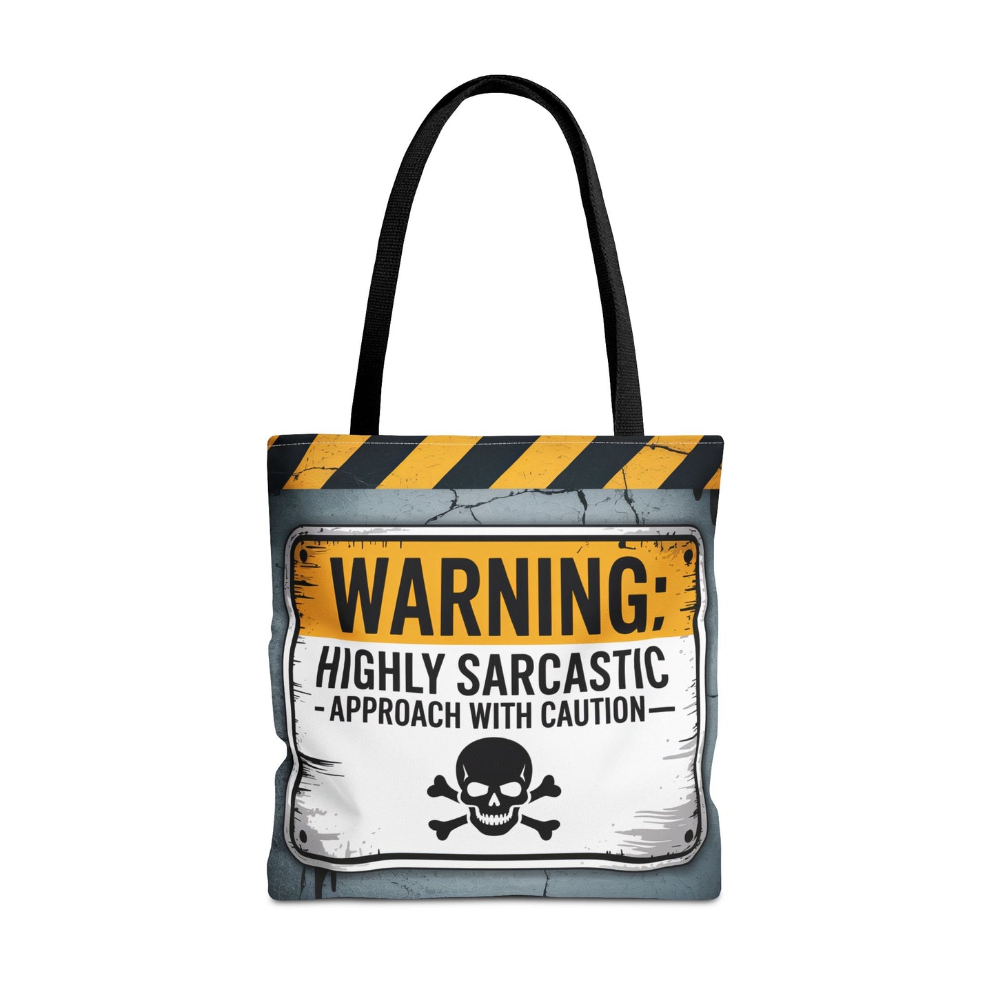 Sarcastic Warning Tote Bag - Humorous Gift for Friends, Ideal for Shopping, Beach, Library, or Daily Use