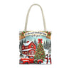Farmhouse Christmas Tote Bag | Festive Holiday Gift & Shopping Bag