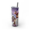 Highland Cow Christmas 20oz Skinny Tumbler with Straw | Holiday Tumbler Gift For Everyone