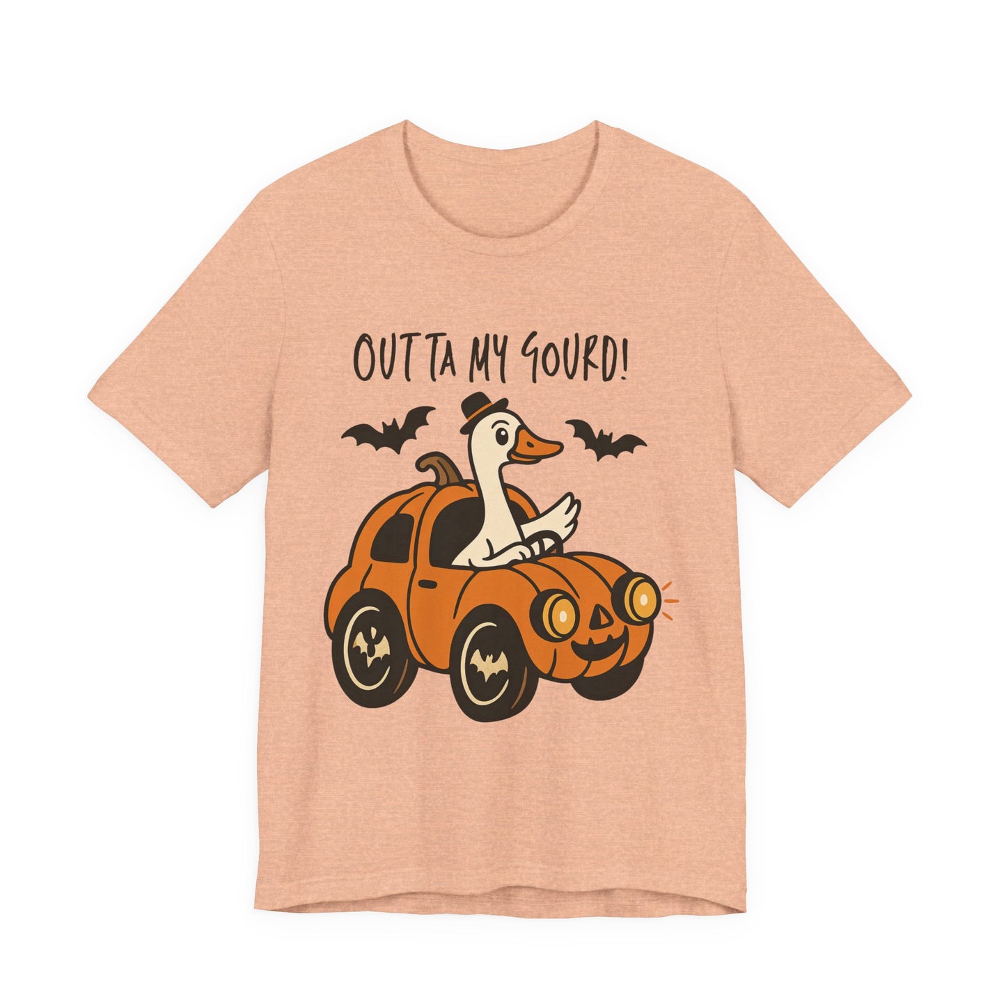 Halloween Duck Tee, Funny Halloween T-Shirt, Ghosts and Gourd Shirt, Fall Apparel, Quirky Gift for Duck Lovers