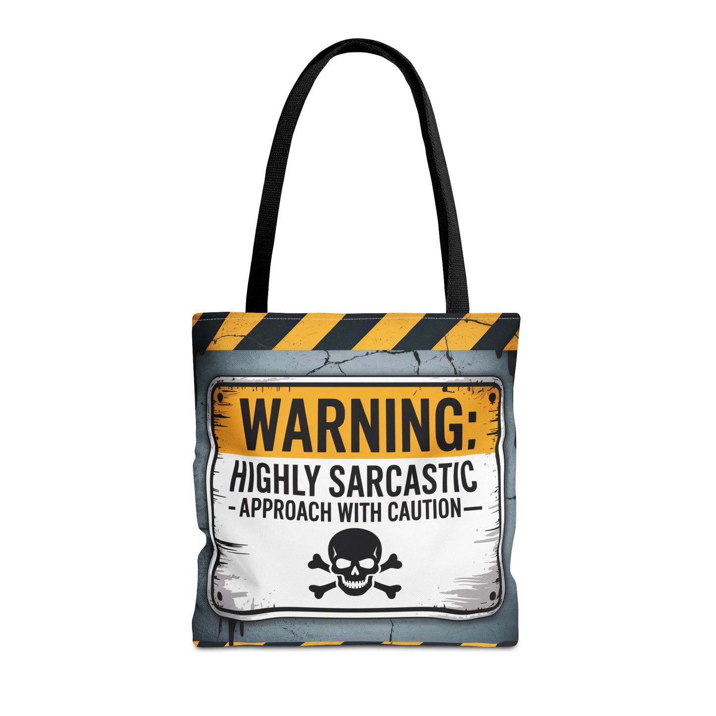 Sarcastic Warning Tote Bag - Humorous Gift for Friends, Ideal for Shopping, Beach, Library, or Daily Use