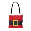 Santa Belt Christmas Tote Bag | Festive Holiday Gift & Shopping Bag