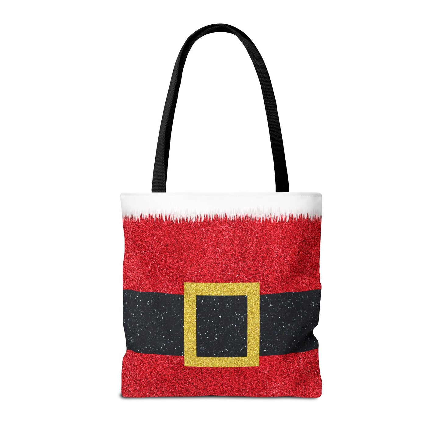 Santa Belt Christmas Tote Bag | Festive Holiday Gift & Shopping Bag