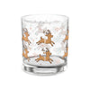 Festive Reindeer 10oz Rocks Glass | Christmas Holiday Cheer Drinkware