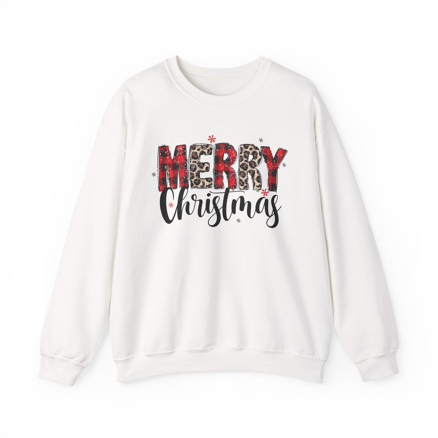 Merry Christmas Unisex Crewneck Sweatshirt | Cozy Christmas Holiday Graphic Pullover