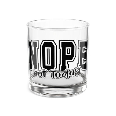 Funny NOPE Not Today 10oz Rocks Glass | Perfect Gift for Sarcastic Friends, Birthdays, Holiday Parties, Home Barware