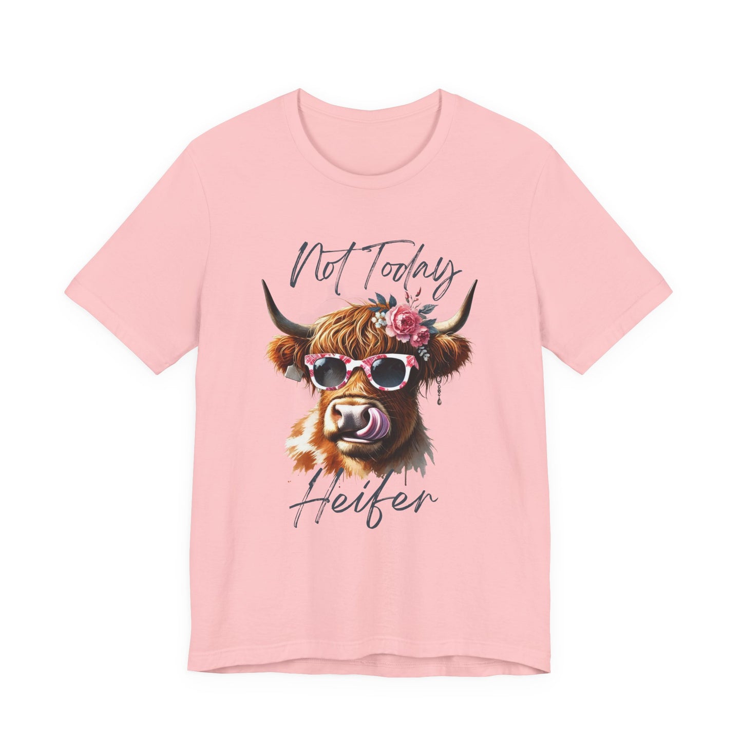 Not Today Heifer Graphic Tee | Unisex Short Sleeve T-Shirt, Funny Cow Tee, Animal Lover Gift, Farmhouse Style Top, Casual Wear, Gift for Him or Her