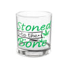 Stoned to the Bone 10oz Rocks Glass | Gift for Stoners, Unique Barware, 420 Celebration, Crossfaded Cocktail Glass