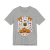 Halloween Ghost & Cat Graphic Tee | Unisex Short Sleeve T-Shirt, Cute Ghost Tee, Spooky Season Apparel, Fall Festivity Clothing