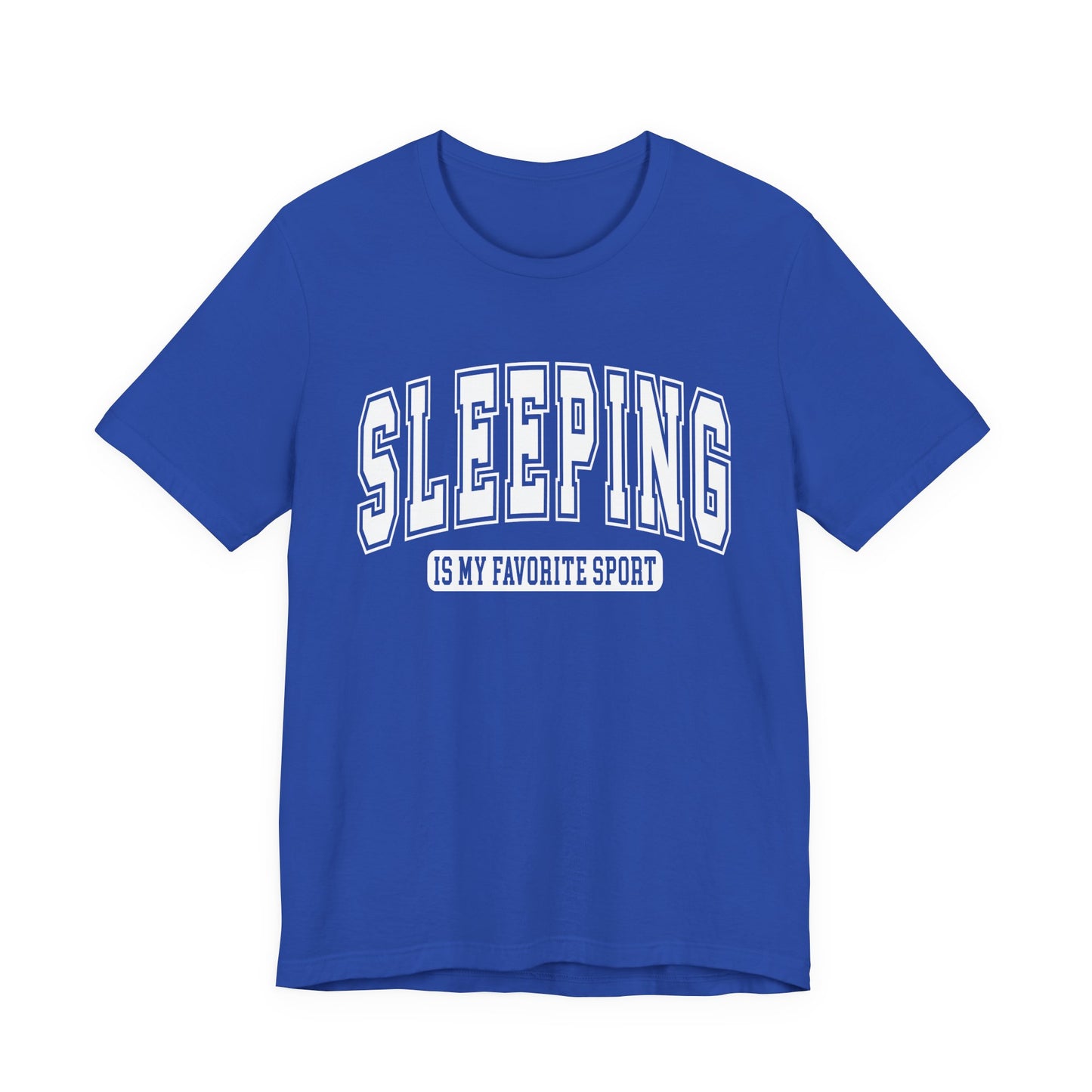 Sleeping Is My Favorite Sport Graphic Tee | Unisex Short Sleeve T-Shirt, Gift for Sleep Lovers, Casual Wear, Funny Sleep Shirt