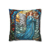 Stained Glass Angel Christmas Pillowcase | Holiday Decorative Throw Pillow Cover COVER ONLY