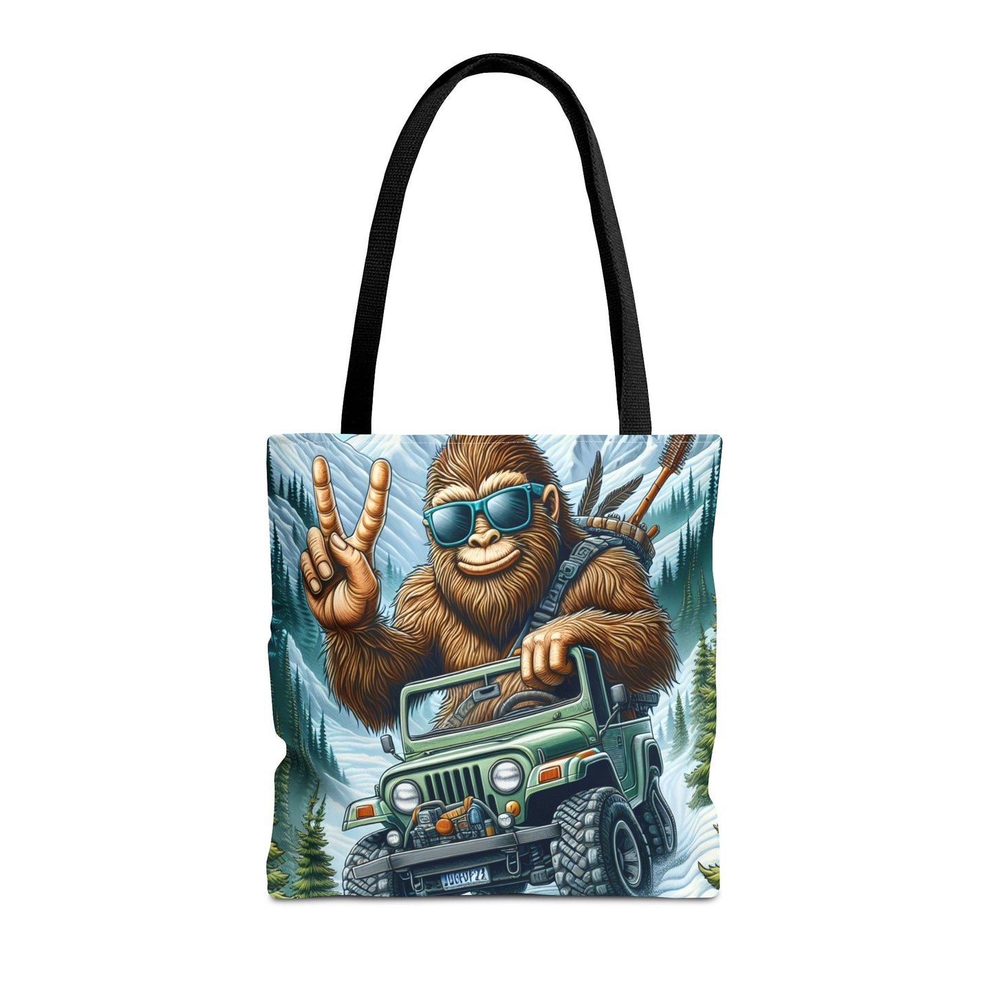 Sasquatch Adventure Tote Bag, Funny Outdoor Enthusiast Gift, Outdoor Lovers Bag, Quirky Shopping Tote, Camping Accessory