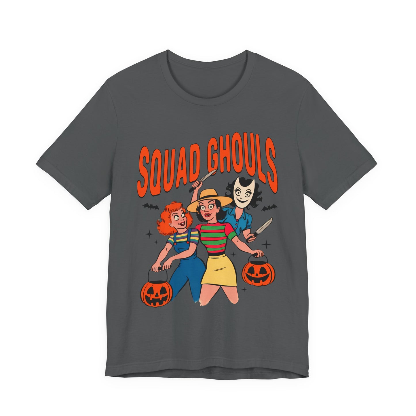 Squad Ghouls Tee Halloween Unisex T-Shirt, Cute Graphic Shirt, Fall Apparel, Fun Party Top, Halloween Costume T-Shirt