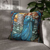 Stained Glass Angel Christmas Pillowcase | Holiday Decorative Throw Pillow Cover COVER ONLY