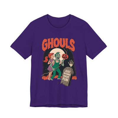 Ghouls Just Want To Have Fun Halloween Fun Unisex Tee with Ghouls Graphic, Perfect for Parties, Festivals, Gifts, Spooky Season, Everyday Wear