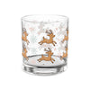 Festive Reindeer 10oz Rocks Glass | Christmas Holiday Cheer Drinkware