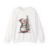 Snowman Christmas Tree Unisex Crewneck Sweatshirt | Cozy Christmas Holiday Graphic Pullover