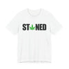 Stoned Pot Leaf Graphic Tee | Unisex Short Sleeve T-Shirt, Relaxed Cannabis Tee, Perfect for Parties, Festivals or Gifts, Fun Comfortable Streetwear For Potheads
