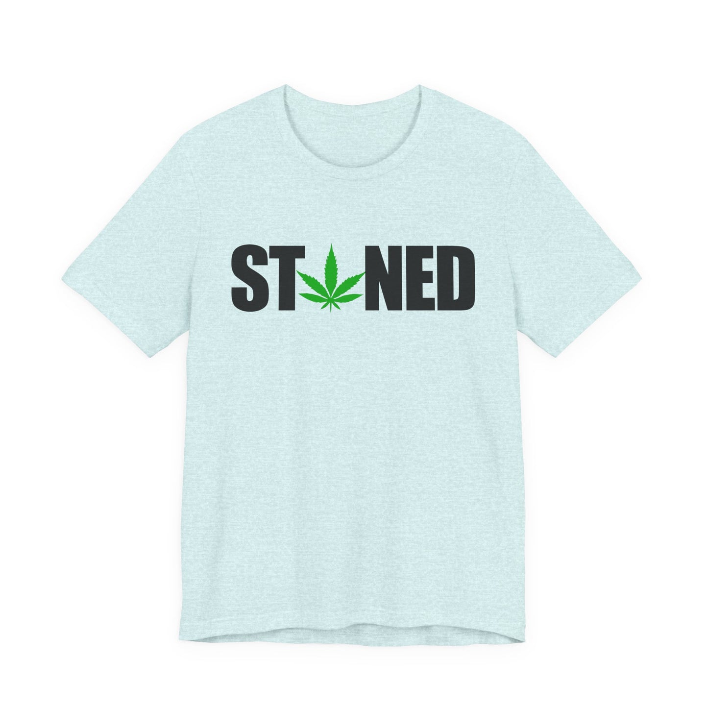 Stoned Pot Leaf Graphic Tee | Unisex Short Sleeve T-Shirt, Relaxed Cannabis Tee, Perfect for Parties, Festivals or Gifts, Fun Comfortable Streetwear For Potheads