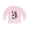Christmas Snowman Unisex Long Sleeve Tee | Snowman Shirt, Christmas Tree Long Sleeve