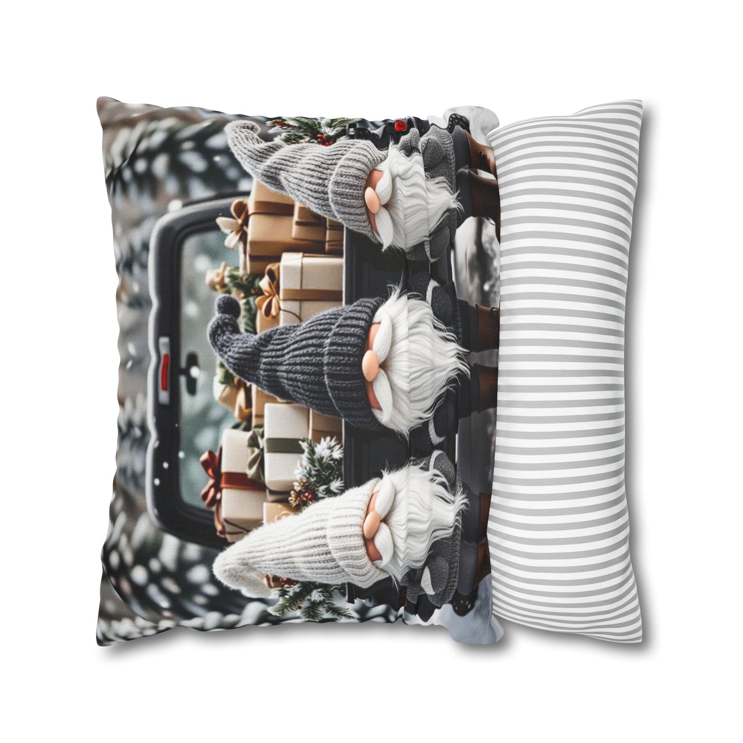 Gnome Christmas Pillowcase | Holiday Decorative Throw Pillow Cover COVER ONLY