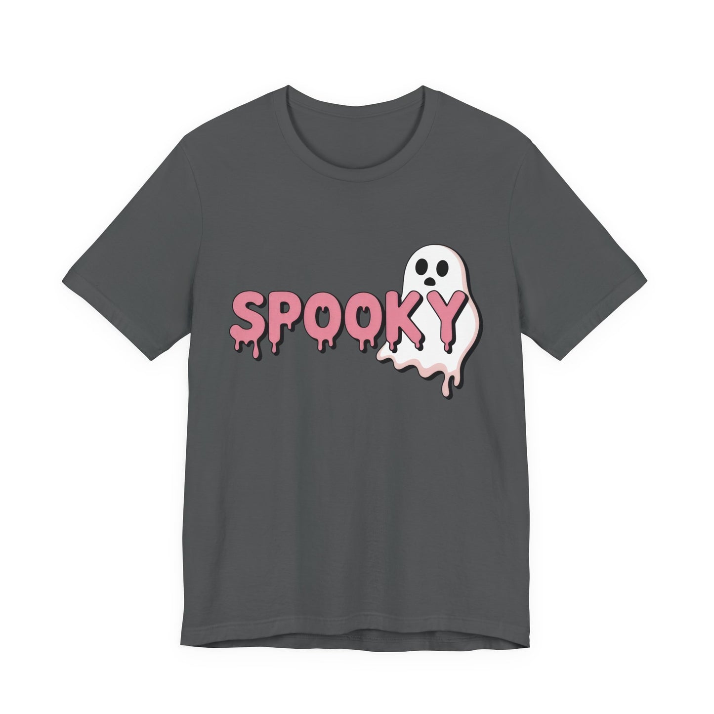 Spooky Ghost Tee | Unisex Jersey Shirt for Halloween, Cute Graphic Tee for Fall, Trick or Treat, Party Wear, Ghost Lover Gift