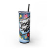 "Jingle All The Way" Santa Christmas 20oz Skinny Tumbler with Straw | Holiday Tumbler Gift For Everyone