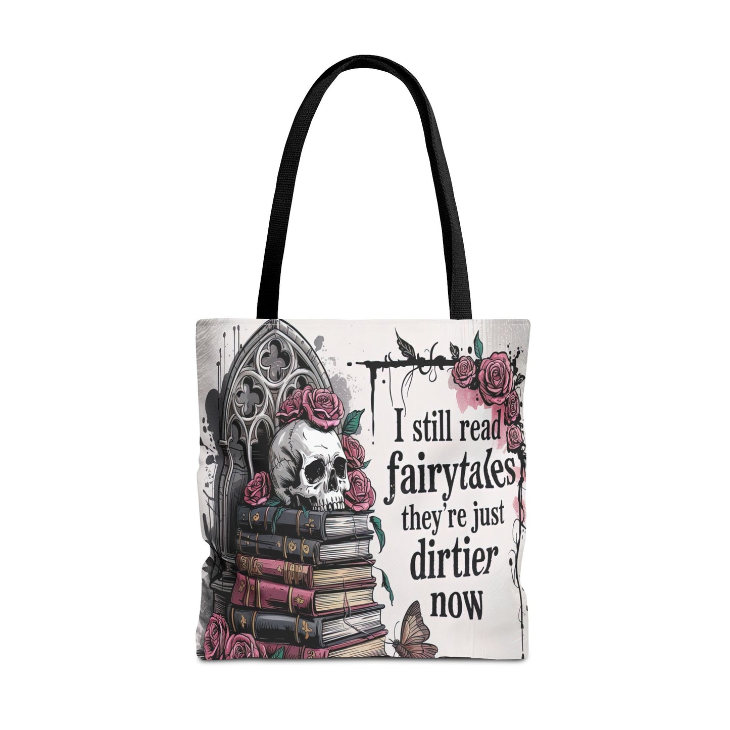 Whimsical Dark Fantasy Literary Tote Bag - BookTok Girly Reading Bag, Perfect for Book Lovers, Readers, Unique Gift, Everyday Use, Halloween, Literary Events