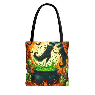 Halloween Witch Tote Bag, Spooky Shopping Bag, Trick or Treat Bag, Witchcraft Gift, Fall Fashion Accessory