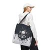 Gothic Skull Tote Bag, Halloween Gift, Gothic Decor, Edgy Fashion, Reusable Shopping Bag