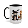 Halloween Cat Accent Coffee Mug, Cute Cat Mug, Spooky Coffee Cup, Gift for Cat Lovers, Seasonal Mug, Fall Decor