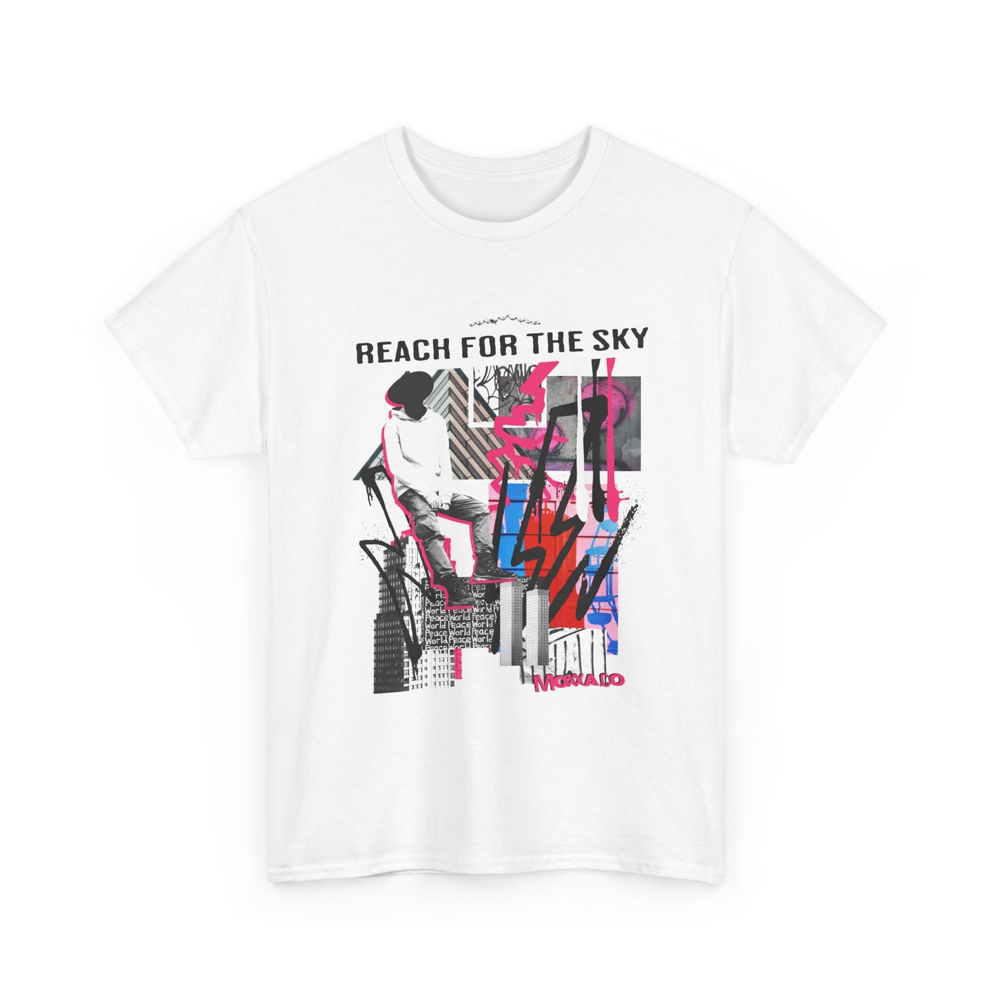 Streetwear Art Collage "Reach For The Sky" Unisex Tee | Everyday City Life T-Shirt, Urban Clothing