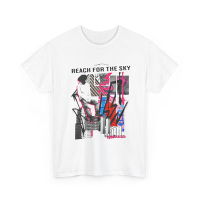 Streetwear Art Collage "Reach For The Sky" Unisex Tee | Everyday City Life T-Shirt, Urban Clothing