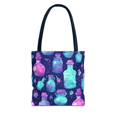 Magical Potion Tote Bag, Boho Style Bag, Colorful Canvas Shopper, Witchy Gift, Eco-Friendly Tote for Everyday Use