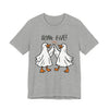 Halloween Geese Ghosts - Honk Five Unisex Tee, Fun Graphic Shirt, Casual Wear, Gift for Animal Lovers, Lighthearted Apparel