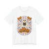 Halloween Ghost & Cat Graphic Tee | Unisex Short Sleeve T-Shirt, Cute Ghost Tee, Spooky Season Apparel, Fall Festivity Clothing