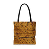"Rated R for Rough Edges" Orange Grunge Canvas Tote | All Over Print Urban Streetwear Tote Bag