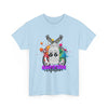 Gangster Graphic Streetwear Tee | Color Splash Ski Mask with Crossed Guns T-Shirt