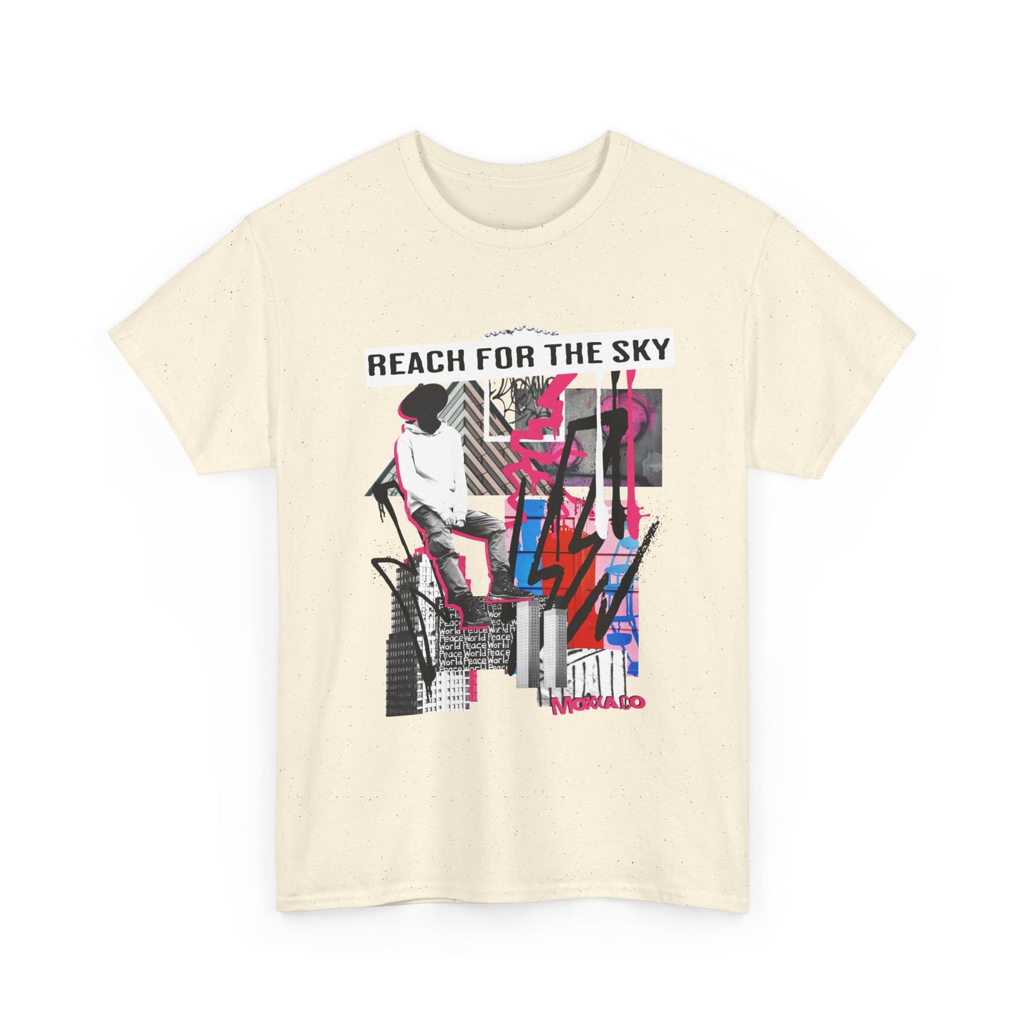 Streetwear Art Collage "Reach For The Sky" Unisex Tee | Everyday City Life T-Shirt, Urban Clothing