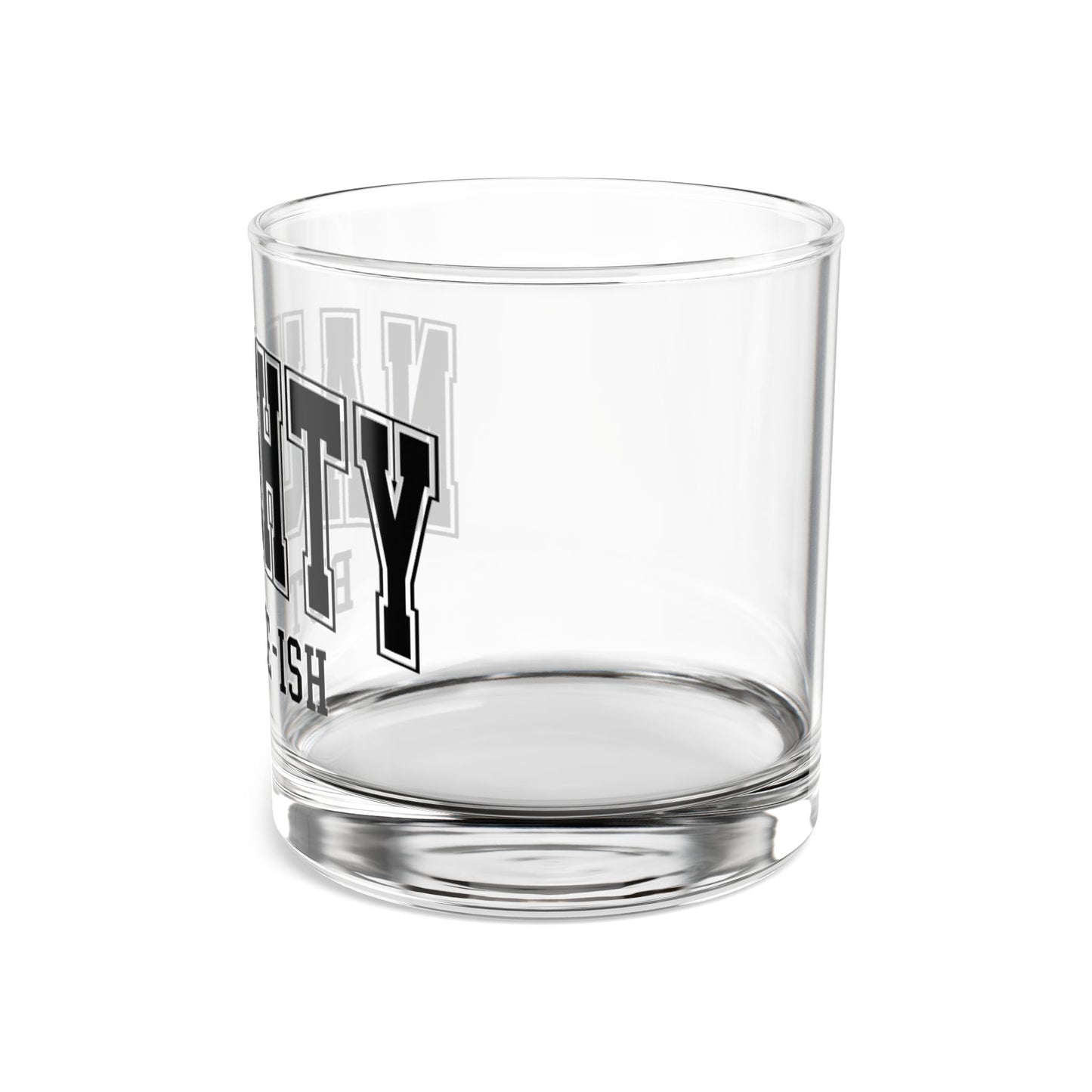 Naughty But Nice-ish 10oz Rocks Glass | Sarcastic Cocktail Glass, Fun Gift for Holidays, Barware for Friends, Drinkware for Parties
