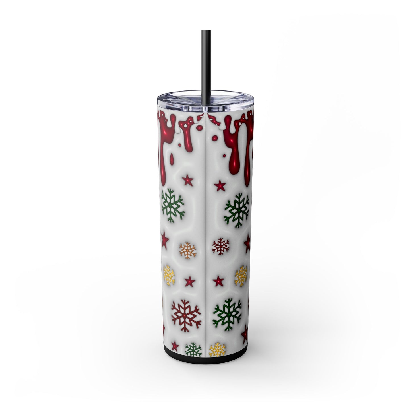 Hot Chocolate Christmas 20oz Skinny Tumbler with Straw | Holiday Tumbler Gift For Everyone
