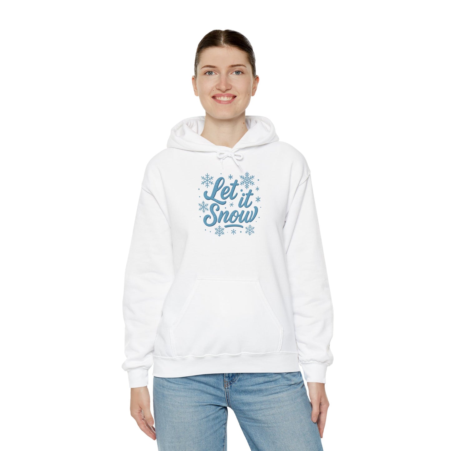 Let It Snow Hoodie | Christmas Festive Holiday Hooded Sweatshirt