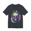 Colorful Skull Graphic Tee for Art Lovers, Unisex Jersey Tee for Halloween, Gothic Fashion, Unique Gift, Casual Wear