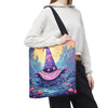 Whimsical Wizardry Tote Bag, Colorful Halloween Bag, Fantasy Art Tote, Magical Eco-Friendly Carryall, Gift for Witch Lovers
