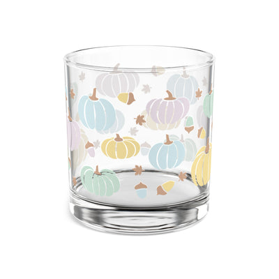 Whimsical Fall Pumpkin Rocks Glass, 10oz | Fall Decor, Autumn Cocktail Glass, Cute Home Bar, Seasonal Gift, Halloween Partyware