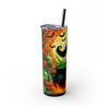 Halloween Witch 20oz Skinny Tumbler With Straw | Witchy Travel Cup, Perfect for Spooky Season, Autumn Decor, Party Supplies, Trick or Treat