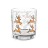 Festive Reindeer 10oz Rocks Glass | Christmas Holiday Cheer Drinkware