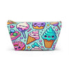 Cute Ice Cream Accessory Pouch - Sweet Treats Makeup Bag, Fun Gift for Snack Lovers, Summer Vibes, Travel Organizer, Birthday Present